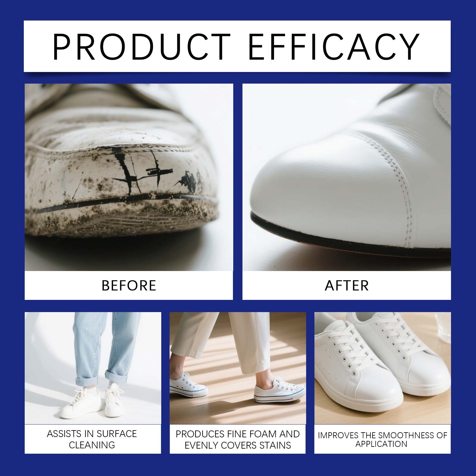 Witte Schoenschoonmaakschuim S - Sneaker Care Whitener recensie en prijs